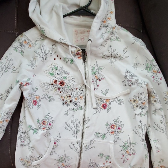 Multicolor Spring Floral Print hooded jacket - Picture 1 of 1